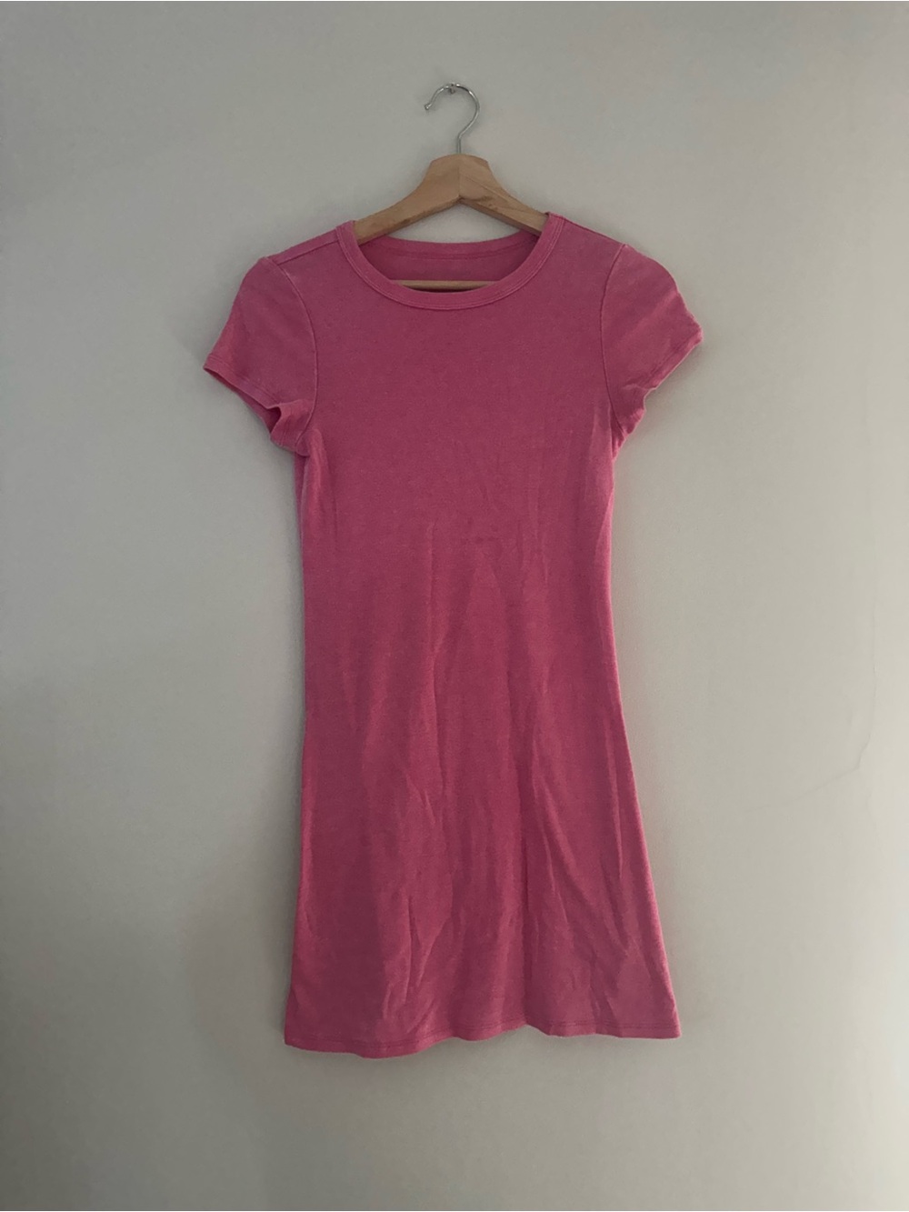 American Eagle Outfitters Hot Pink Short-Sleeve Mini Dress